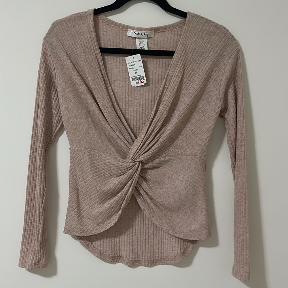 Women's Dusty Pink Knotted Top